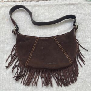 Polo by Ralph Lauren Dark Brown Fringe Shoulder Bag